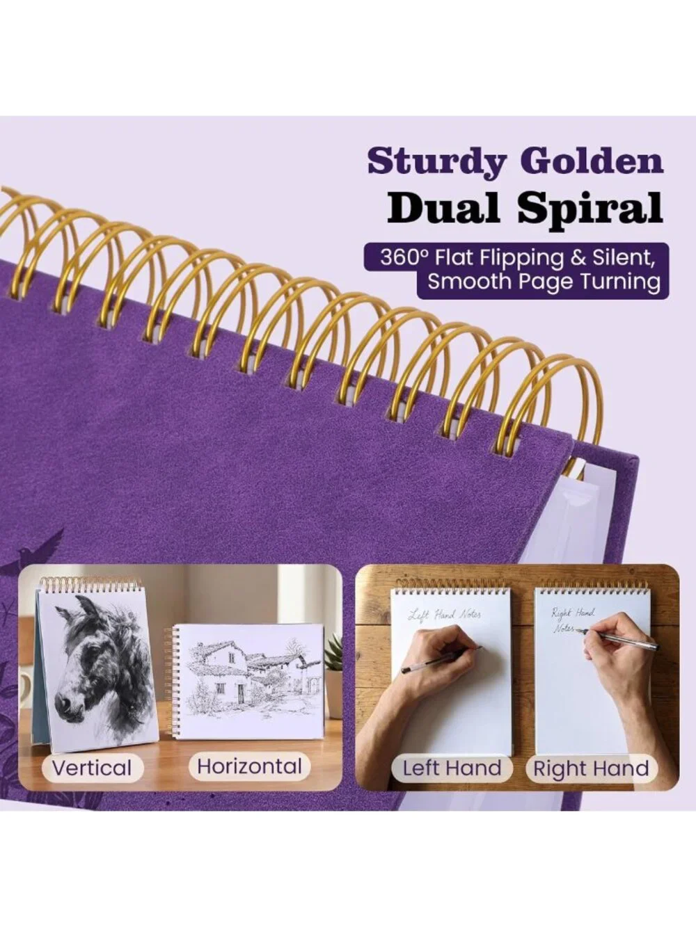 Large Hardcover Blank Notebook Journal | 300 Pages No Bleed Thick Paper, Lay